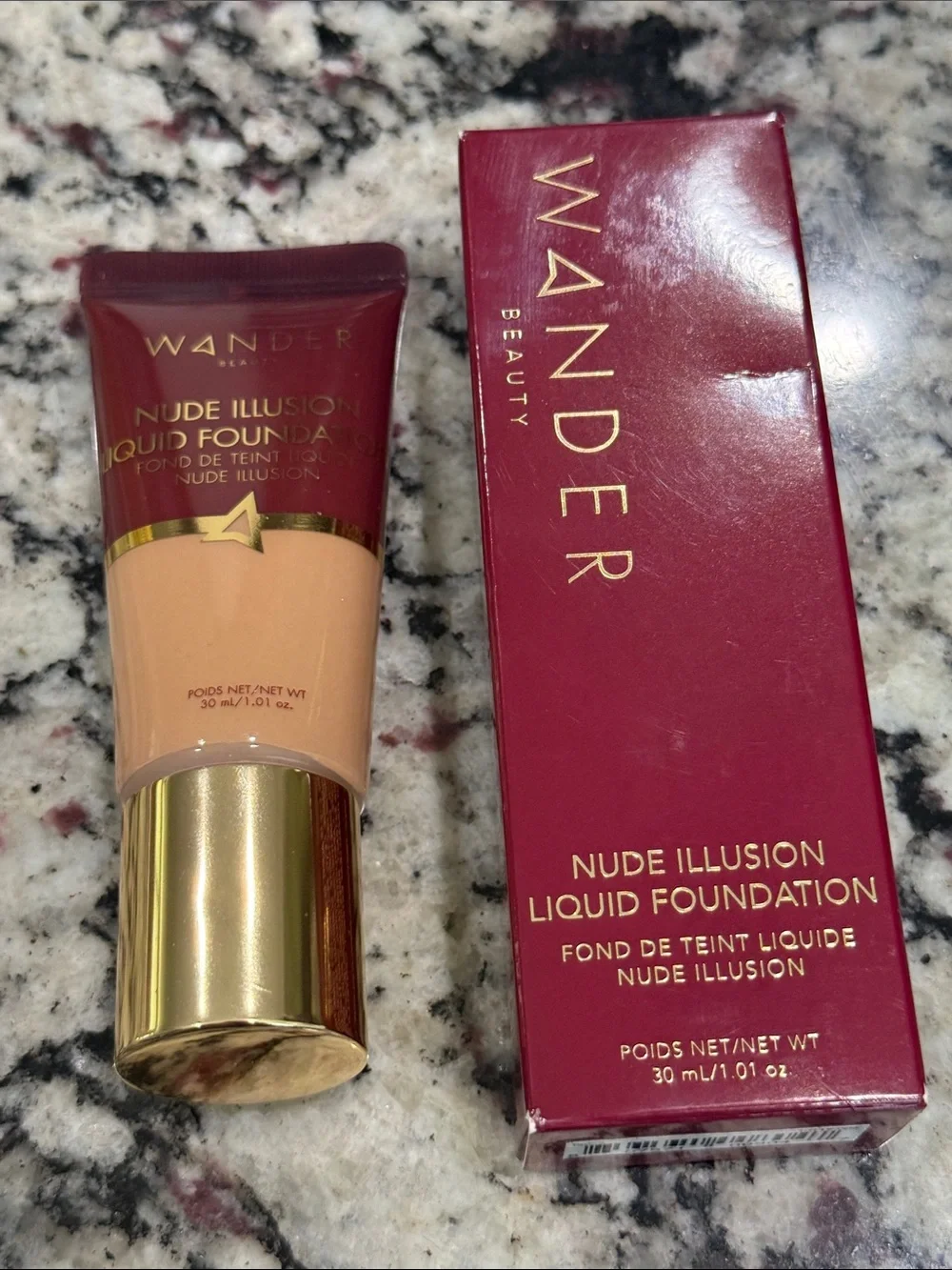 Wander Beauty Nude Illusion Liquid Foundation Tan New in Box!